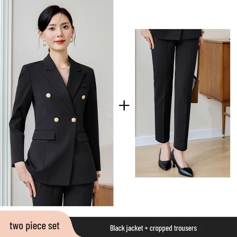 2024 Women's Professional Autumn Suit Set: Formal Blazer and Trousers