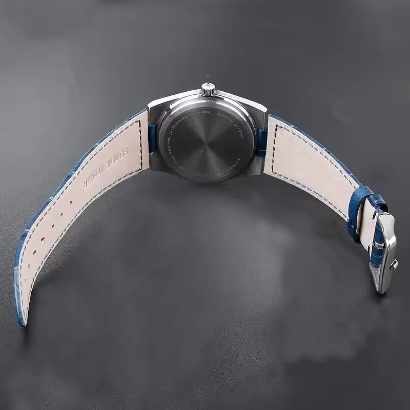 For 1853 Tissot PRX Super Player WatchBand T137.407/137.410 Genuine Leather Strap 12mm Stainless Steel Wristband Men's Bracelet