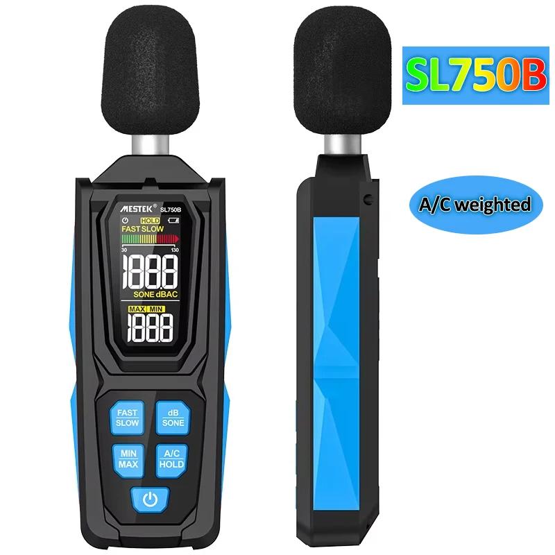 

SL750B Digital Sound Level Meter Professional Noise Tester A/C 30~130dB Decibel Meter Sonometer Measuring Instrument