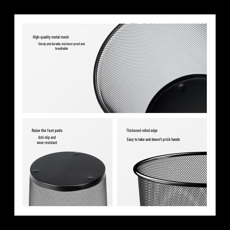15L Metal Mesh Trash Can