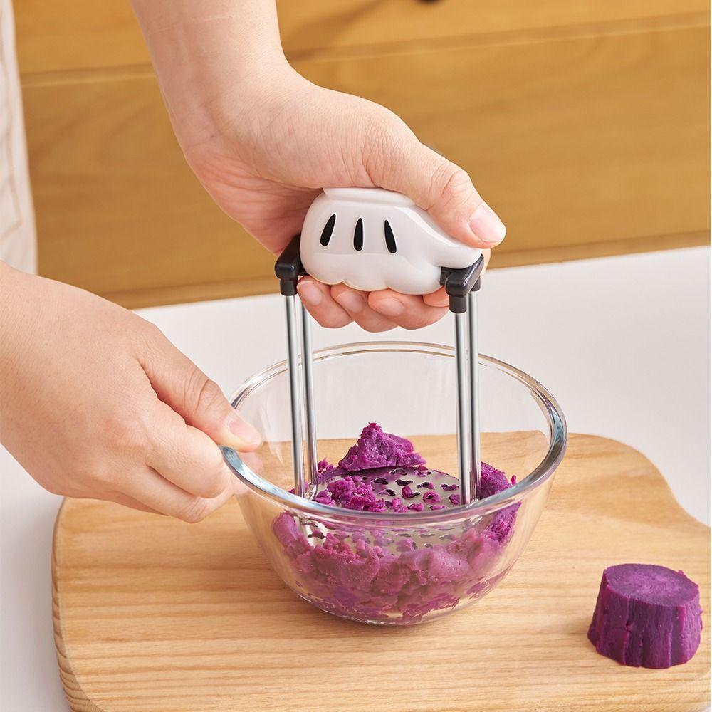 Non-Slip Handle Potato Ricer Comfort Grip Vegetable Smasher Garlic Press Kitchen Gadget
