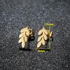 Bohemian Tiny Monstera Leaves Stud Earrings For Women Piercing Ear Surgical Steel Plant Leaves Ear Studs Pendientes Gift