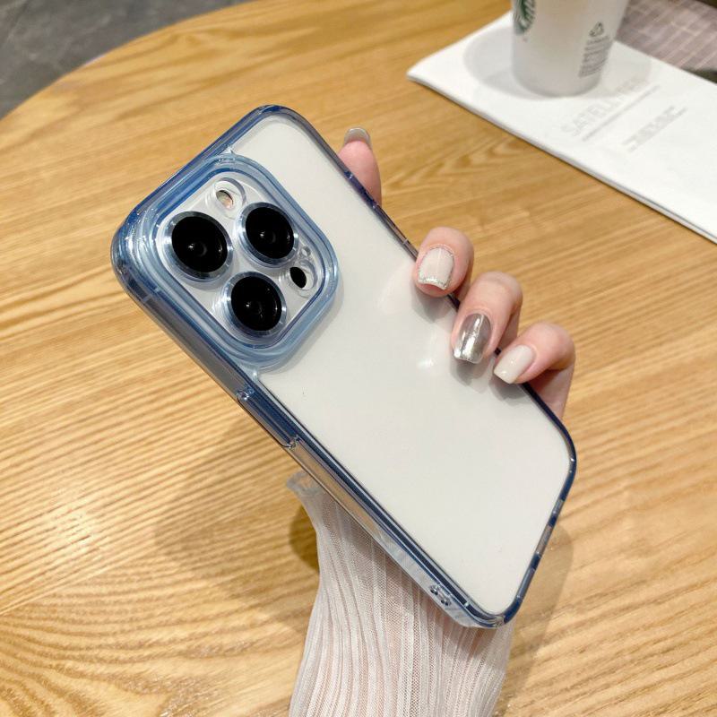 

Прозрачный чехол для iPhone 15 Pro Max с металлическим стеклом Ice Crystal для Apple 15 Pro — подходит для модели 13. iPhone 14 Pro Max