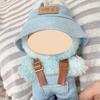 [Cloth Only] 17cm Doll Clothes Blue Denim Suit Cute Stylish Clothing Suit for Doll Dress up Ideal Gift for Kids and Adults