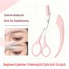 Crescent Moon Safety Eyebrow Trimmer with Comb