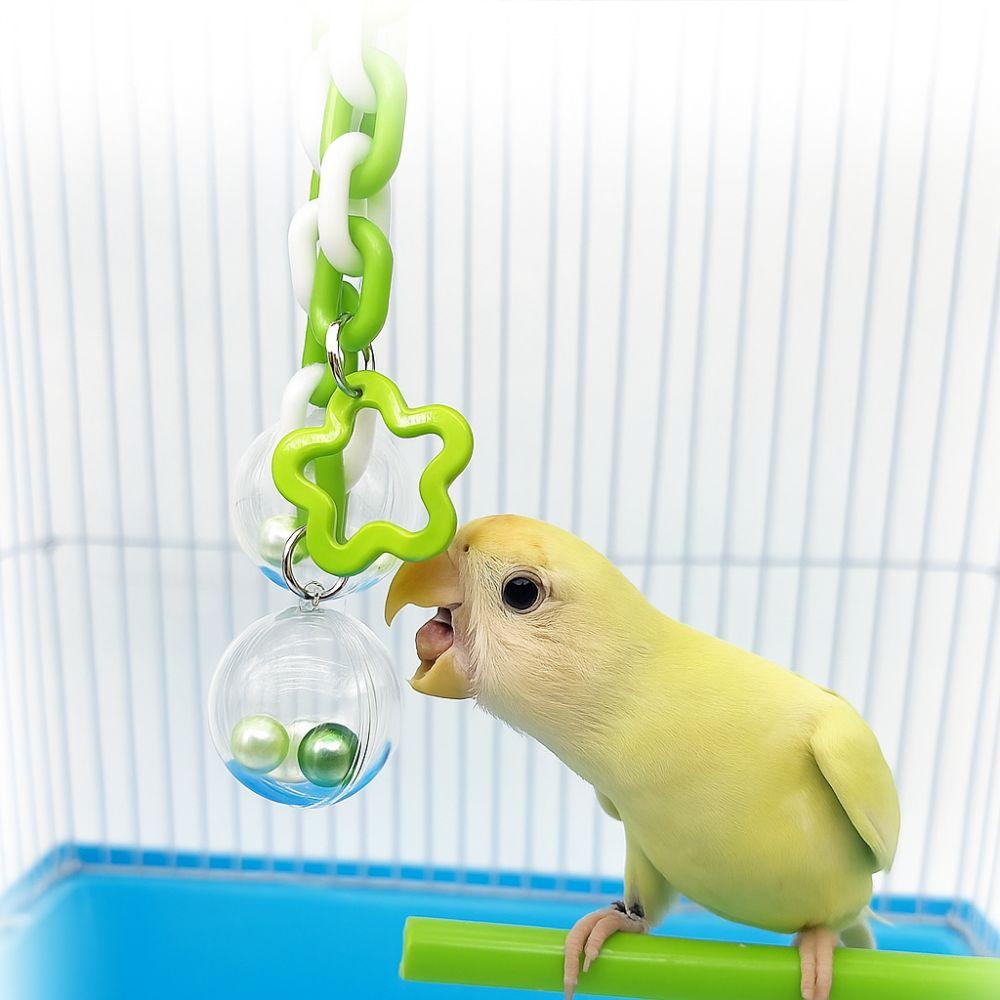 Colorful Parrot Hanging Ball Toy Bite Resistant Bird Birdcage Climbing Ladder  Interactive