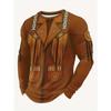 Mexiko Adler Druck T-Shirt für Herren Mode Bequemes Baumwolle Langarm-T-Shirt Lässiger Rundhals Pullover Herbst Lockere Herren Oberteile