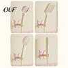 Bathroom Shower Accessory Butterfly Head Holder, Wall Mounted Self-adhesive Handheld Hands Free Holder Bracket, Universal Adjustment Waterproof