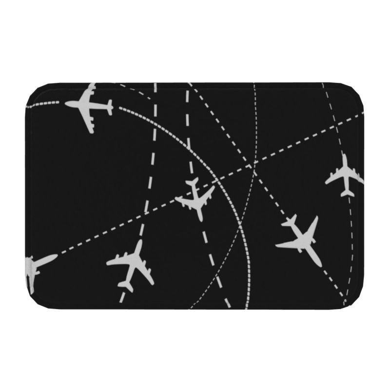 Personalized Plane Arrivals And Departures Doormat Mat Anti-Slip Plane Aviation Airplane Kitchen Bath Garden Rug Carpet 40*60cm