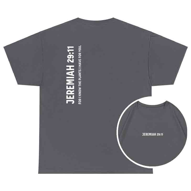 100 Cotton Jeremiah Bible Verse Tee Unisex Inspirational Religious Gift TShirt Scripture Jesus Faith Based Apparel