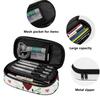 Pen Case Organized Storage Secure Zipper Wear Resistant Polyester with Main Compartment Mesh Pocket and Pen Slots for Boys Girls