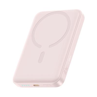 Batería Externa Inductiva Magsafe de 10000 mAh y 22,5 W con Cable USB-C de 20 V/3 A de 0,3 m - Rosa