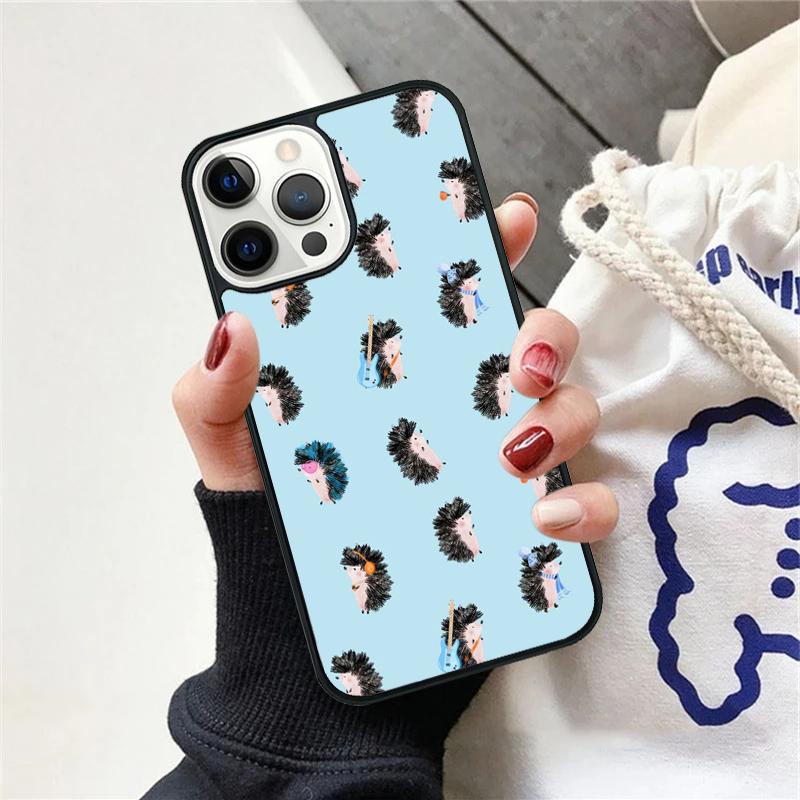 Kawaii Little hedgehog colored Phone Case For iPhone 17 Air 15 16 Cover  11 13 14 Pro Max 12 Plus Max Fundas