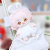 niannyyhouse 10cm-15cm 20cm Plush Clothes White Headgear Suspender Skirt Wedding Dress Cotton Doll Outfit (20cm)