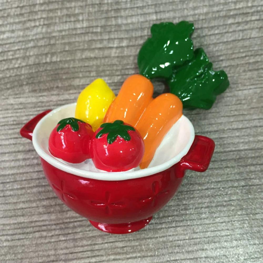 Creative Cartoon Afternoon Tea Food Resin Three-Dimensional Design Refrigerator Stickers Magnetic Message Home Decoration