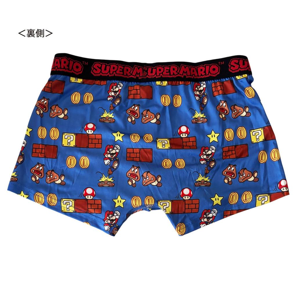 Small Planet Super Mario Transfer Boxer Briefs Stage Blue M Size