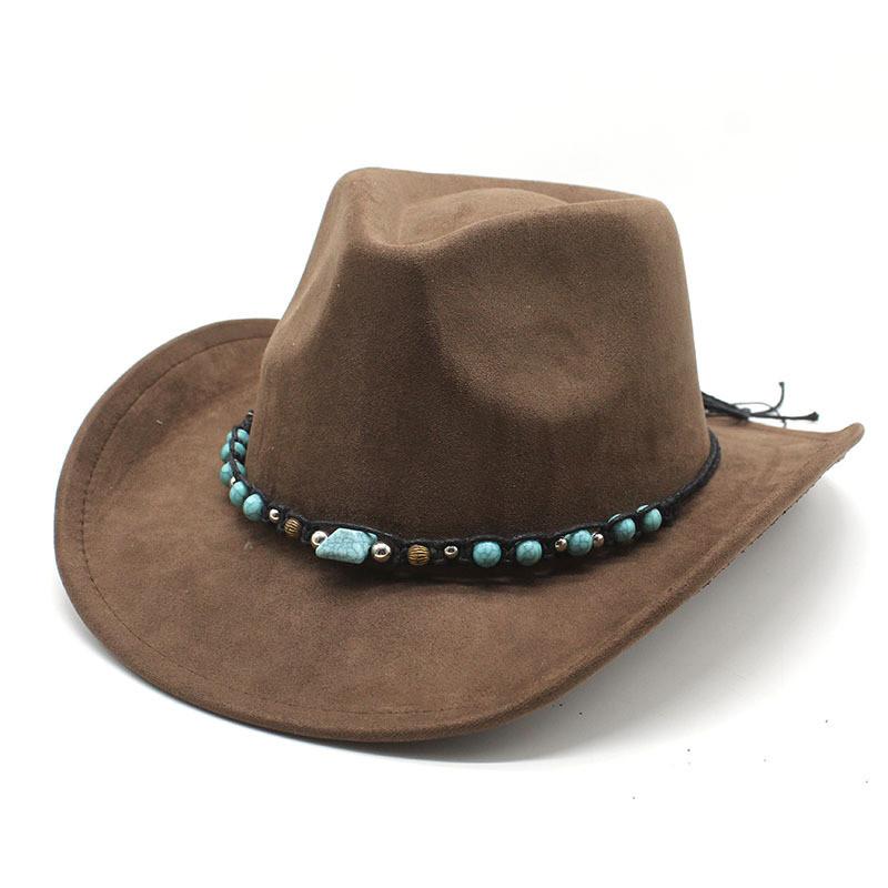 Western Style Felt Hat For Men And Women With Sun Protection And Breathability