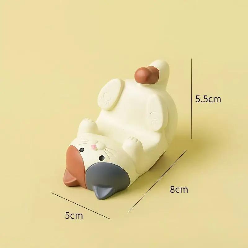 1Pcs Mobile Phone Holder Resin Japanese Groceries Cute Handmade Cat Tiger Tablet Small Ornament Atmosphere