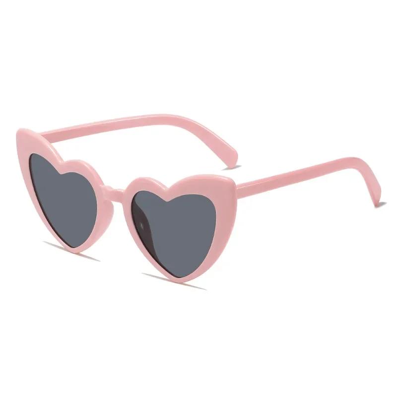 Retro Fashion Heart Shaped Sunglasses Outdoor Sunscreen Alien Personality Party Street Photography Men'S And Women'S Sunglasses