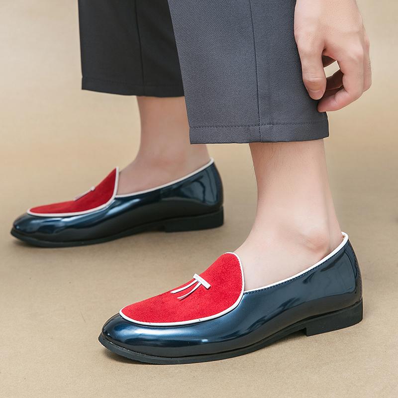 Mode Herrskor i Läder för Bröllopsfest med Rosett Modetrender Herrkörskor Mockasiner Herr Casual Lågskurna Slip-on Flats