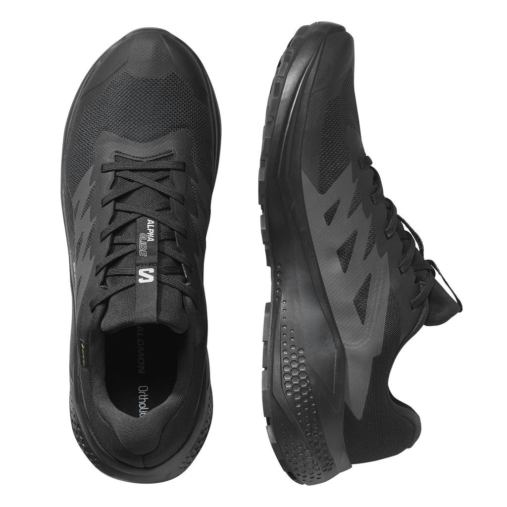 Salomon ALPHAGLIDE Trail Running Size GORE-TEX Shoes, Men's L47802100, 28, Black/Asphalt/Black