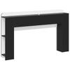 Headboard Cabinet Black 135 x 18.5 x 80 cm Particleboard
