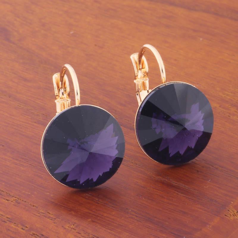 Boucles d'oreilles rondes colorées de 14 mm