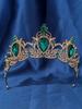 Vintage Gold Purple Crystal Bridal Tiara Baroque Rhinestone Crown Women Wedding Pageant Prom Evening Party