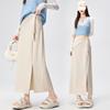 Spring Slimming A-line Slit Skirt: Women's High Waist Hip-hugging Style