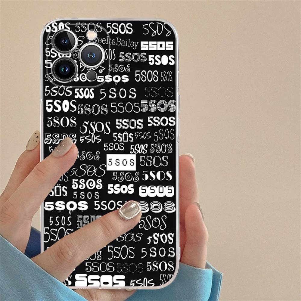 Seconds-of-Summers-5SOS Transparent Case For IPhone 11 12 13 14 15 16 17 Air Pro Max Plus Mini Shockproof Cover