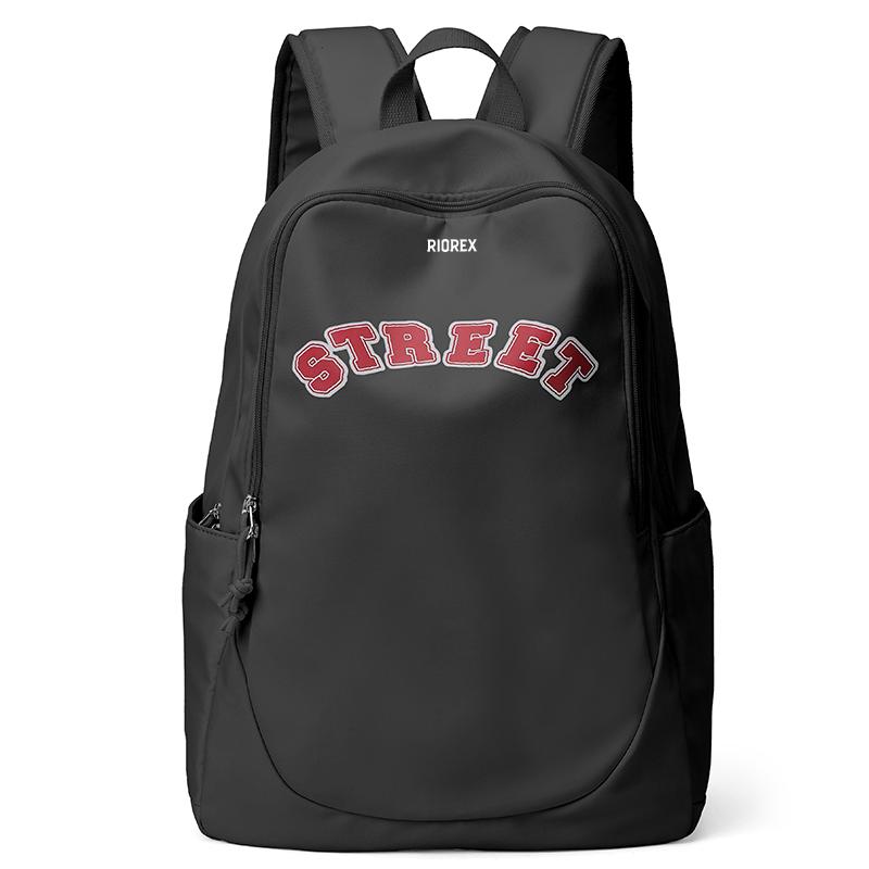 RIOREX Fabric Backpack Laptop Bag Unisex Black/Blue/Red RV1565