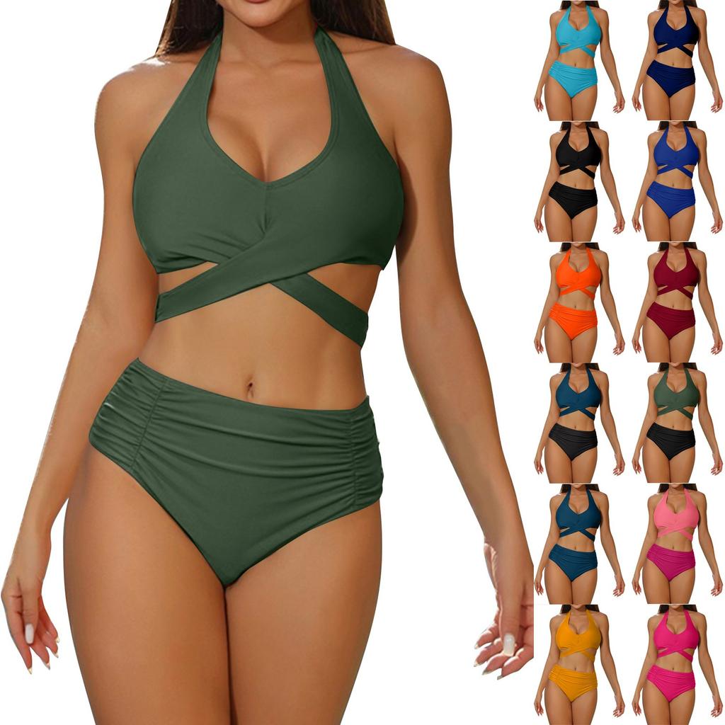 Dámské jednobarevné plavky Sense Bikiny s hrudní vycpávkou bez ocelové podprsenky