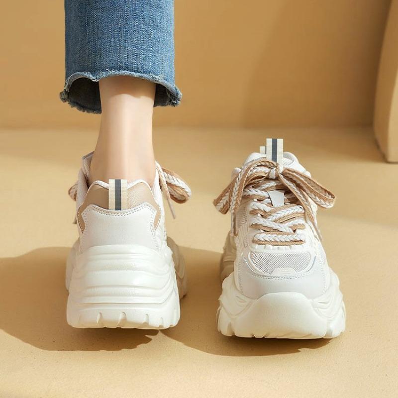 Fashion 6cm Chunky Womens Casual Sneakers Summer Breathable Comfortable Increased Leisure Shoes Fashion All-match Women Shoes Zapatillas