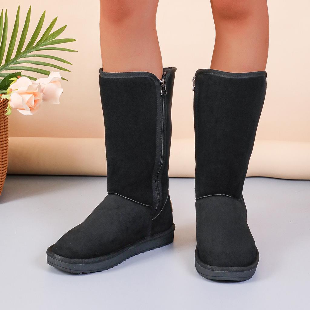 Women Winter New Design Elegant Retro Thick-soled Boots Daily Leisure Flat Non-slip Women Snow Boots Shoes for Women