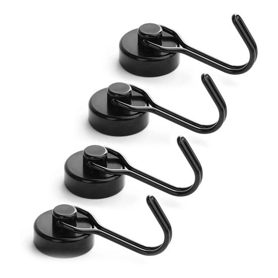 Magnets Hook Rotatable Punch Free Reusable Removable Kitchen 8Kg Pull Refrigerator Magnetic Hanging Hook for Daily Use