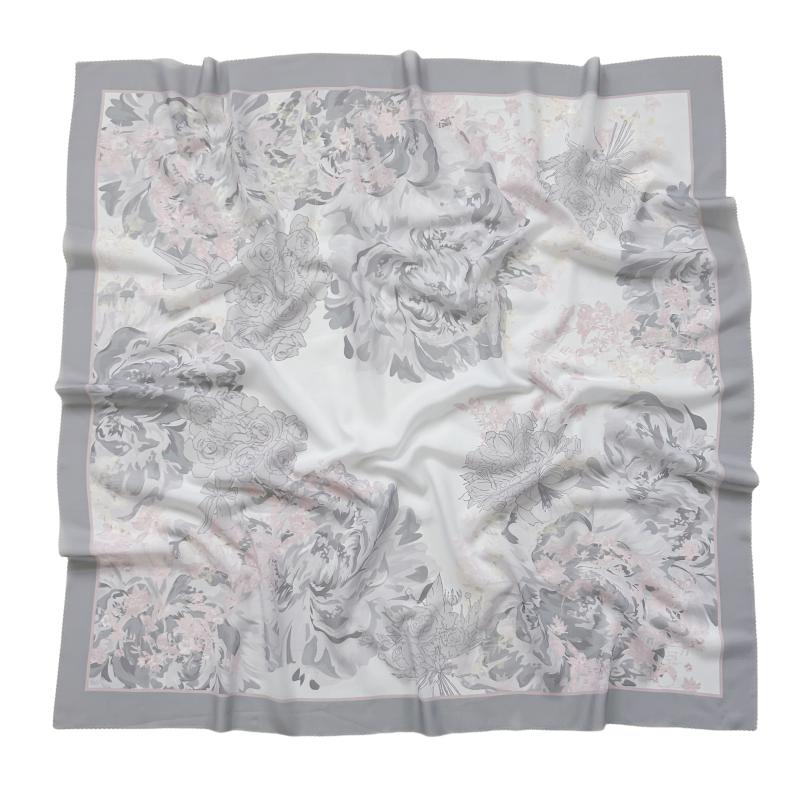 48Colors Malaysia Tudung Bawal Flower Print Hijab Laser Cut Edge Headscarf Premium Cotton Voile Soft Fashion Muslim Square Scarf