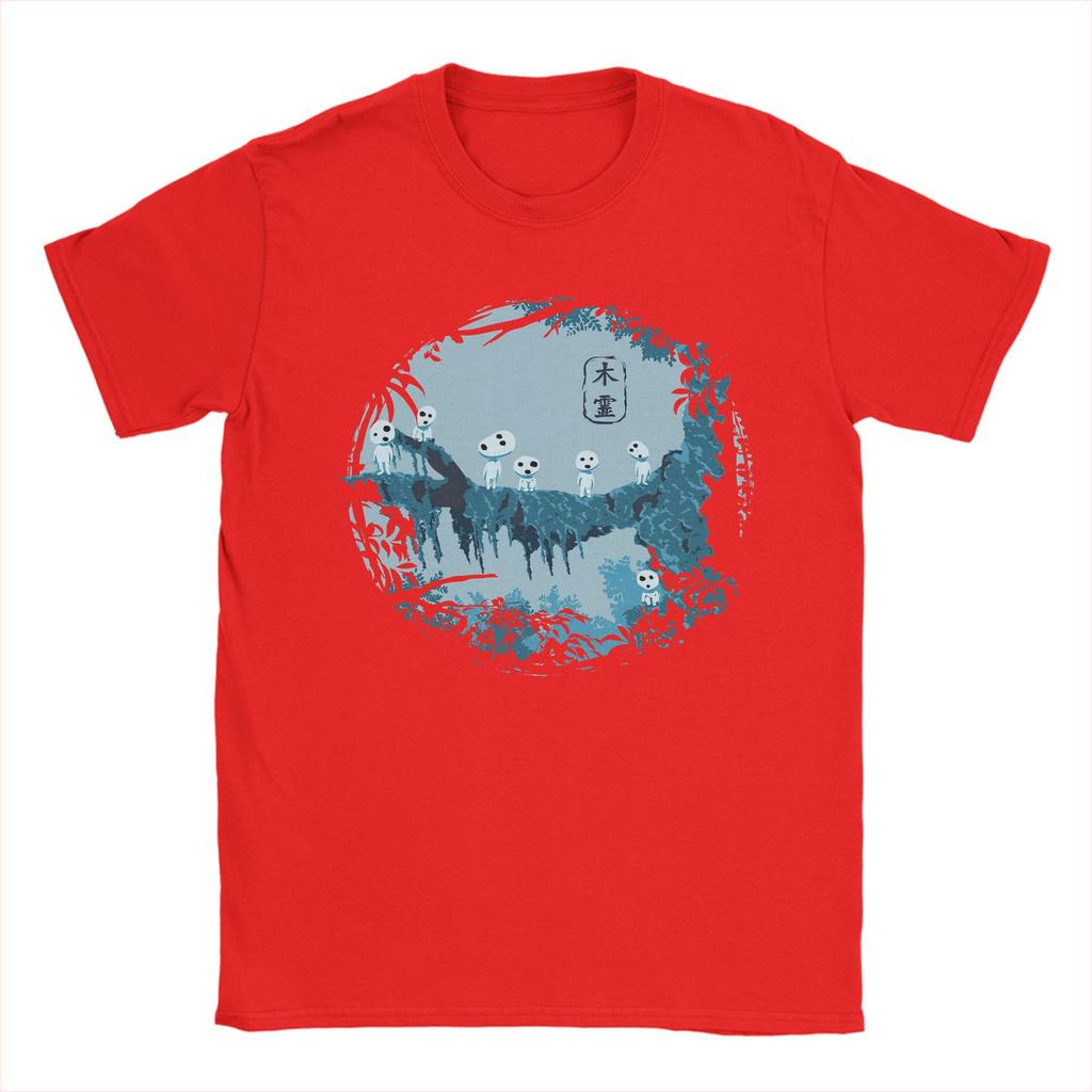 Leisure Kodama P-Princess H-Himes T-Shirt Men O Neck Pure Cotton T Shirt M-Mononoked Short Sleeve Tees Plus Size Clothes