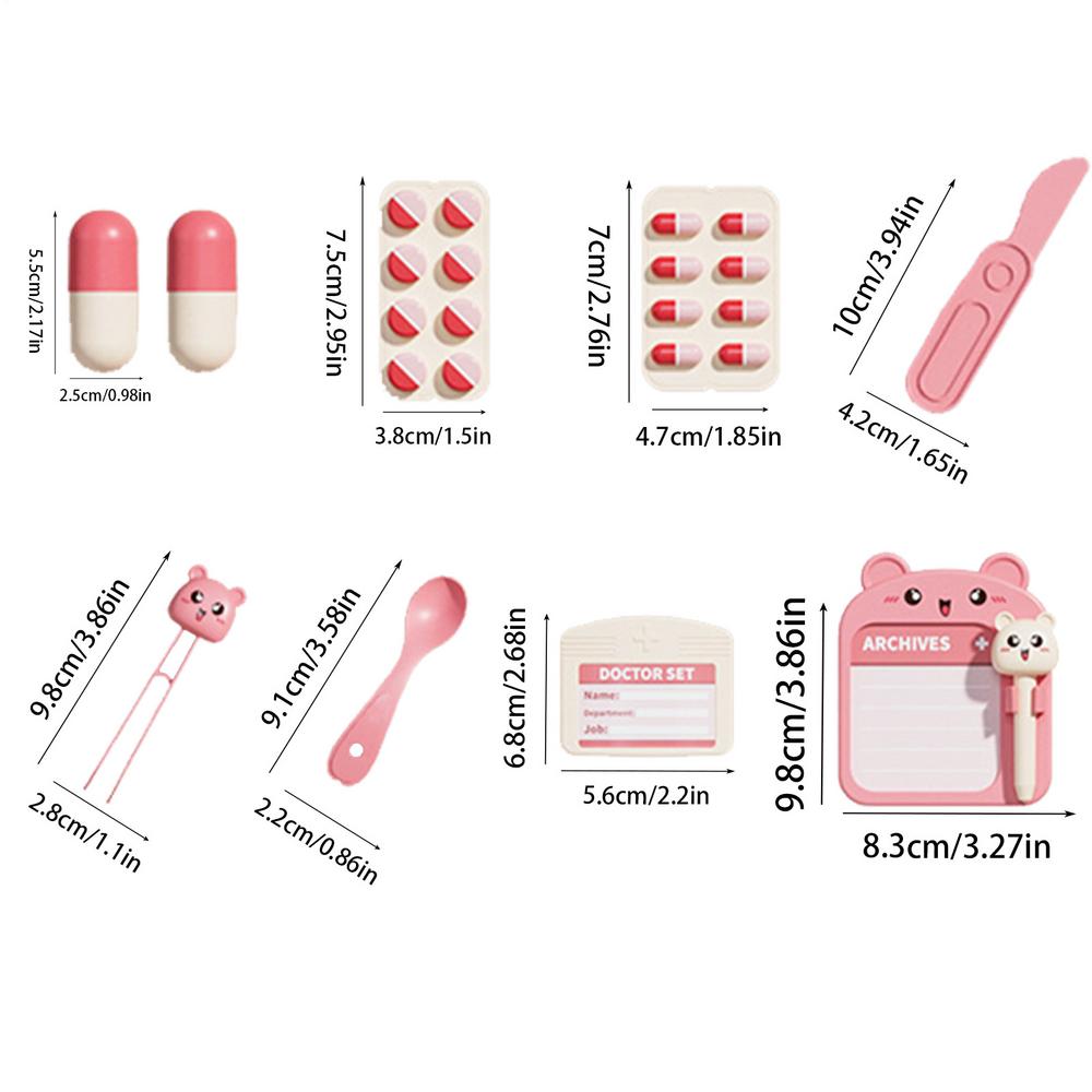 Kids Doctor Set Pretend Play Medical Tool Bag With Stethoscope Real Dentist Playset Role Play Educational Doctor Play Set Childs