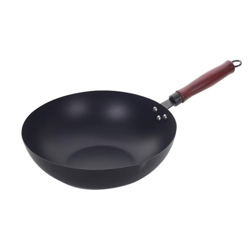 Zhi Shi 32cm Fine Iron Wok with Lid