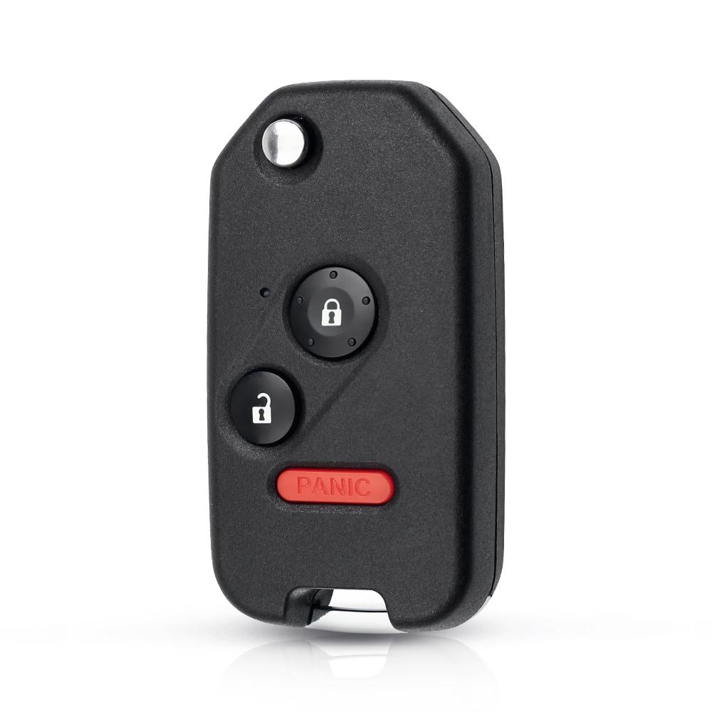For Honda Fit Accord Civic 2006-2011 2003-2013 CRV 2018 Pilot Modified Flip 2/3/4 Buttons Car Remote Key Shell with/without Rubber Pad