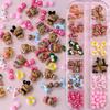 12 Grids Hawaii Black Skin Hello Kitty Nail Charms Summer Vibe Coconut Dolphin Acrylic Nail Art Decoration Manicure Accessories