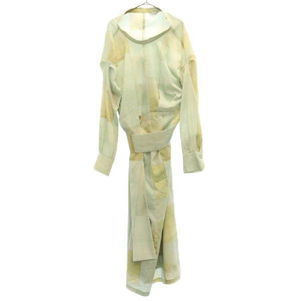 

CLANE Комбинезон ручка Дизайн с длинным рукавом цельный Зеленая система Боковая молния Женский Б/у