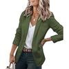 2026 Autumn Women's Long Sleeve Solid Color Suit Collar Single-Breasted Coat