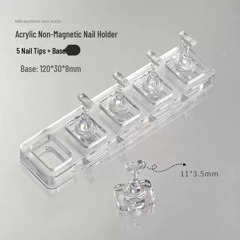 INS-Stil Transparenter Acryl-Nagelkunsthalter: Tragbarer Ständer für Nagelpraxis und Präsentation