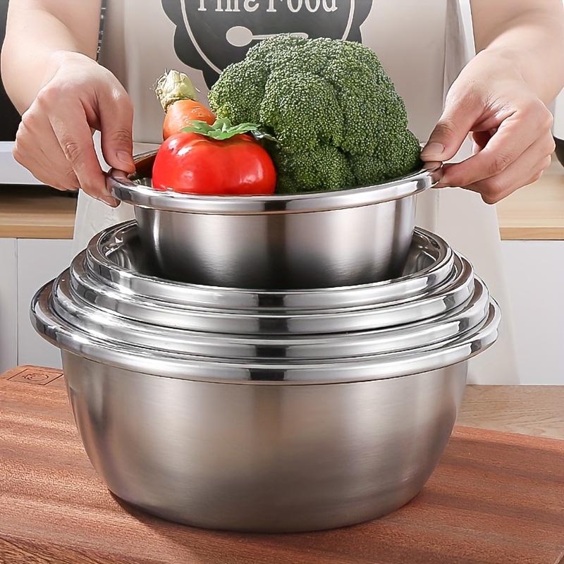 Stainless Steel Mixing Bowl | Heavy Duty Large Capacity, Stackable, Salad Bowl for Restaurants, Catering, and Bakeries