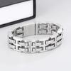 Stainless Stess Charm Curb Bracelet Bangle For Men Chunky Bike Link Chain Double Layers Bracelet Homme Jewelry Accessory