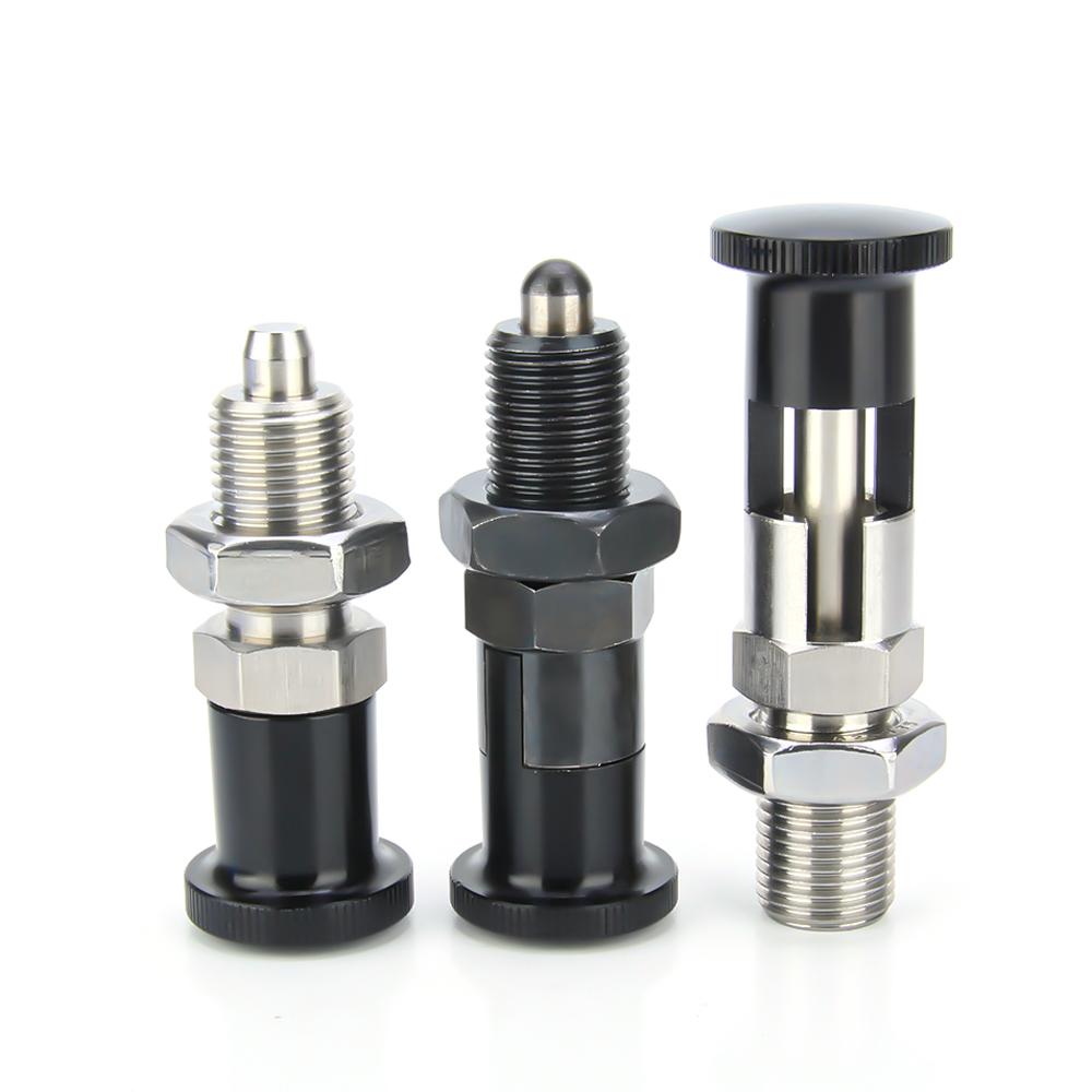 Rückzug & Rast Typ Indexbolzen Indexierkolben ,Feingewinde ,Aluminiumknopf,Edelstahl & Kohlenstoffstahl Knopfkolben