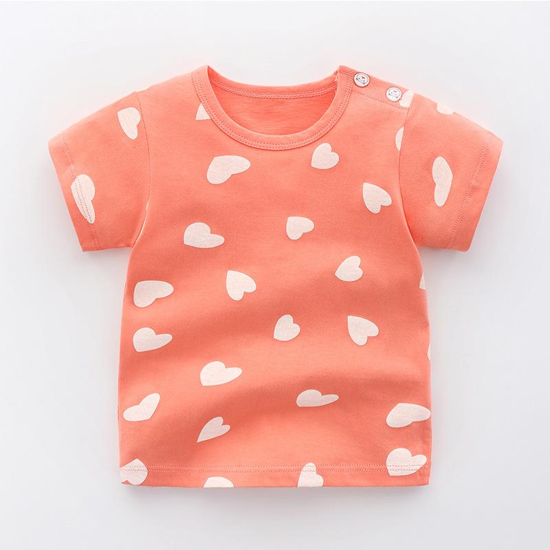 Baby Top Pure Cotton Short-sleeved Baby Girl Summer Thin Children's Clothing 0 Years Old 1 Boy T-shirt 3 Children Half-sleeved Children