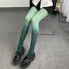 Gradient Color Pantyhose for Women - Spring and Autumn Velvet Stockings in Gray, Pink, and Purple Rainbow Styles.