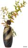 Marui Seito Shigaraki Ware Hechimon Flower Vase, Large, Vertical, Brown, Ash Glazed, Ceramic, Buddhist Altar, MR-1-5572